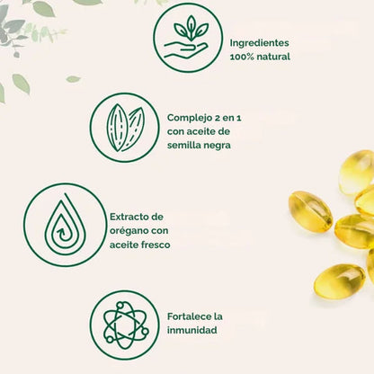 Aceite de Orégano en Cápsulas - Aceite de Semilla Negra